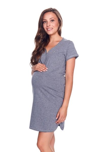 SECOND GRADE WITH DEFECT MATERNITY GREY NIGHTDRESS