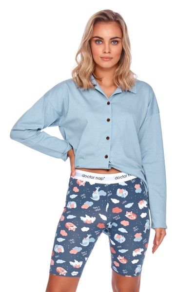 Women's two-pieces pyjama set with logo band