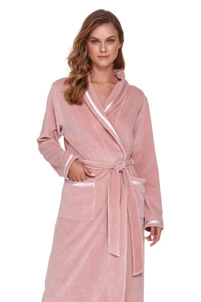Light pink velvet robe