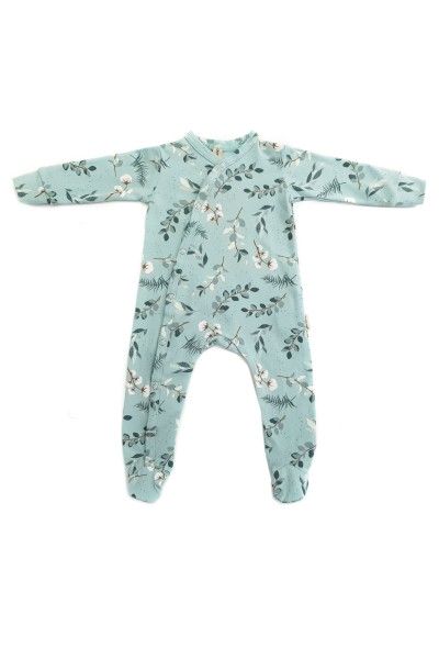 Newborn printed blue baby sleepsuit