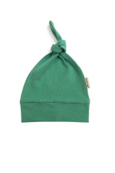 Zielona czapeczka niemowlęca z delikatnej bawełny