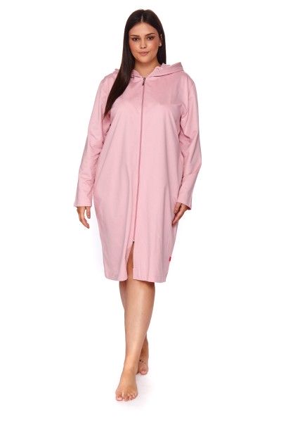 SECOND GRADE WITH DEFECT Women's dressing gown, pink cotton
