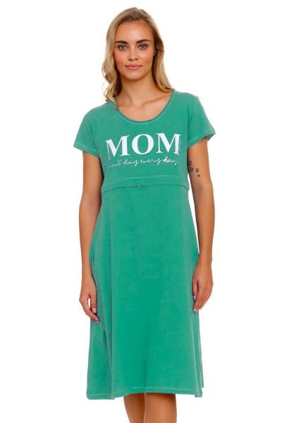 Mom - zielona koszulka z ekspresem pod biustem