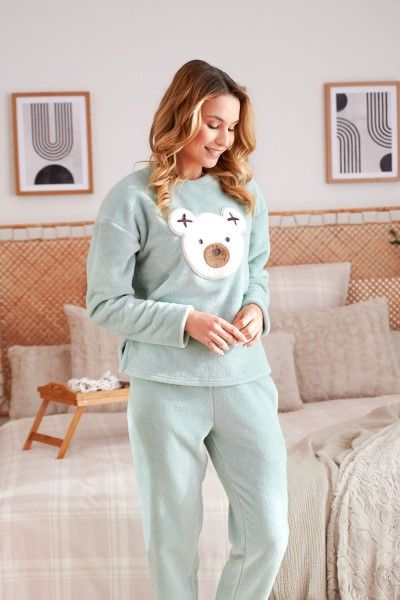 Warm mint-colored pajamas