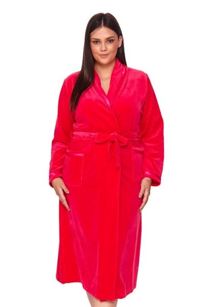 Intensive pink velvet robe