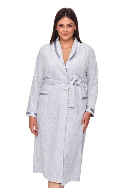 Light grey velvet robe